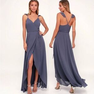 NWT Lulus Here's To Us High Low Strappy Wrap Dress L